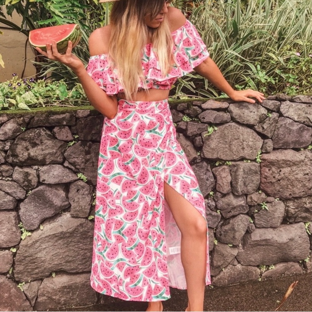 Show me your mumu watermelon set (top & skirt) never worn